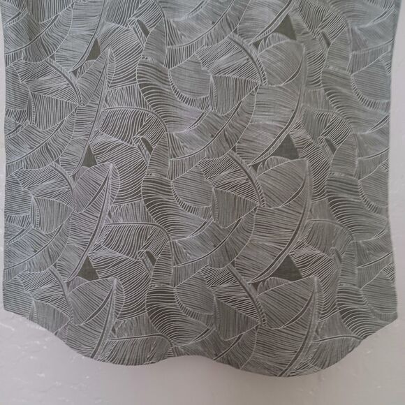 Molokai Surf Mens Short Sleeve Shirt M Collar Button Up Green Leaves Casual NWOT - Picture 8 of 10